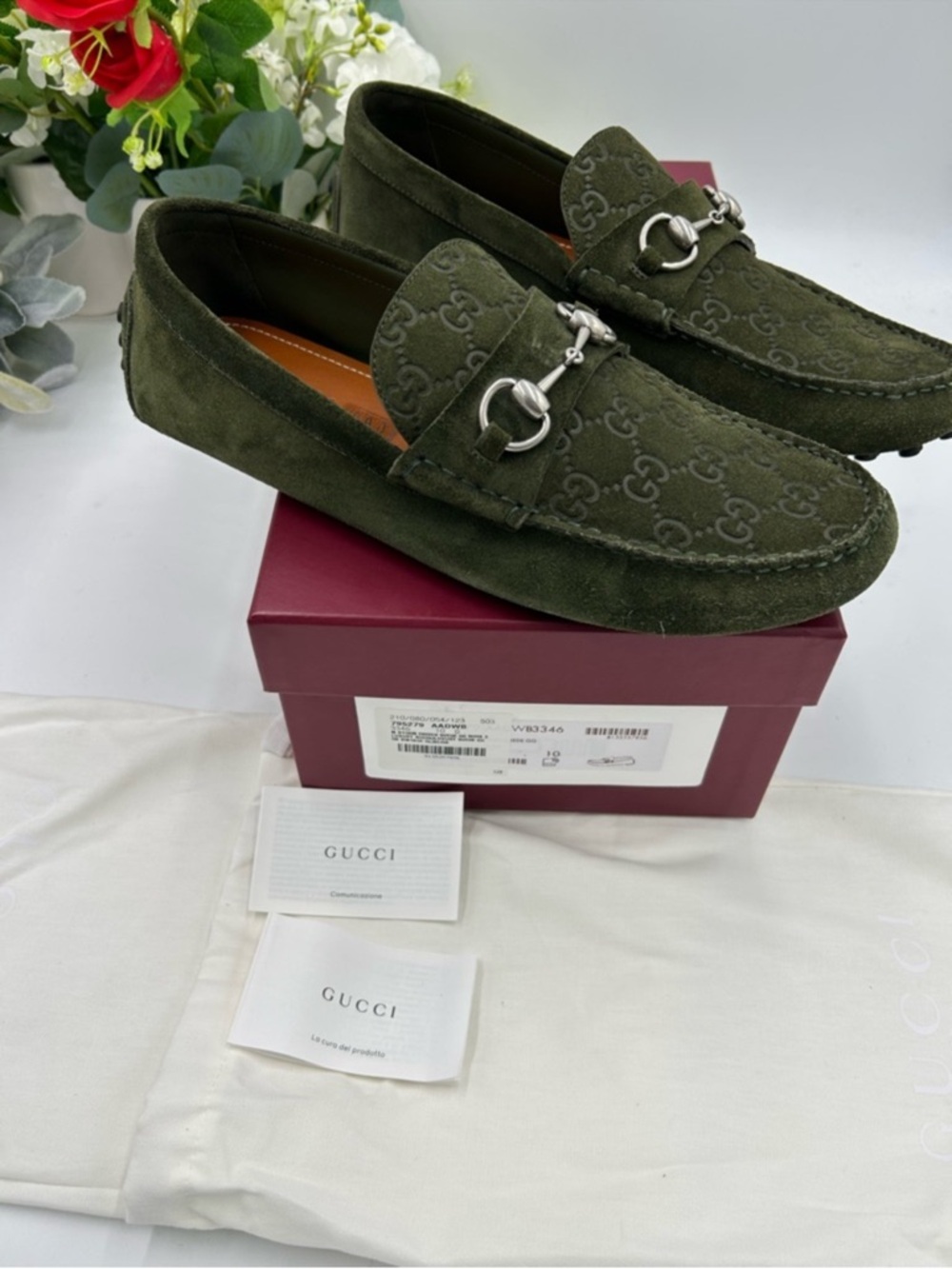 Men’s Gucci JORDY GUCCISSIMA suede loafer size 10 fits 10.5 US made Italy - Picture 12 of 12